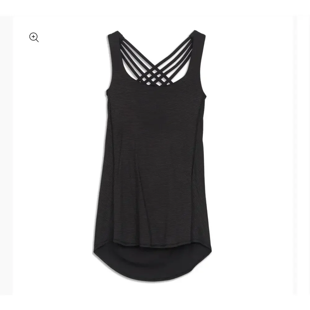 Lululemon Women's Free to Be Wild 2-In-1 Tank Top Gym Yoga‎ Run Black Size Small